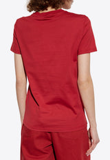 Max Mara Nunzio Logo-Embroidered T-shirt Red NUNZIO 2511941021-005