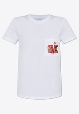 Max Mara Nunzio Logo-Embroidered T-shirt White NUNZIO 2511941021-004