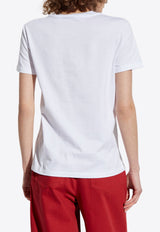 Max Mara Nunzio Logo-Embroidered T-shirt White NUNZIO 2511941021-004