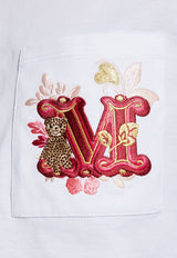 Max Mara Nunzio Logo-Embroidered T-shirt White NUNZIO 2511941021-004