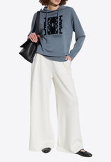 Max Mara Wool hoodie Sfinge Blue SFINGE 2511361071-024