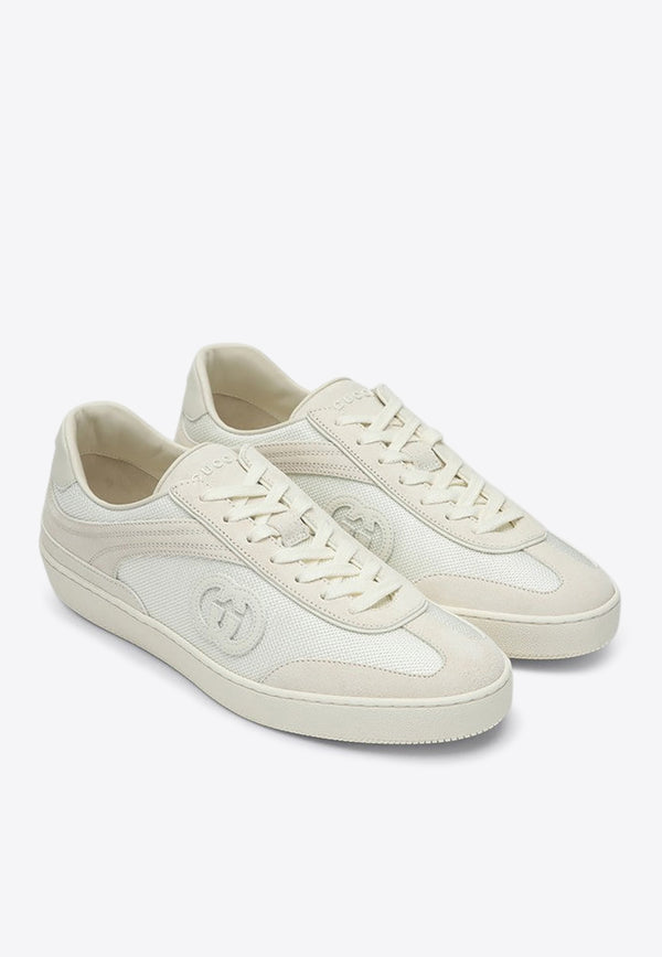 Gucci G75 Suede and Leather Sneakers White 812656AADM0/Q_GUC-9110
