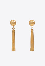 Earrings with pen motif