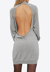 Backless Wool-Blend Dress