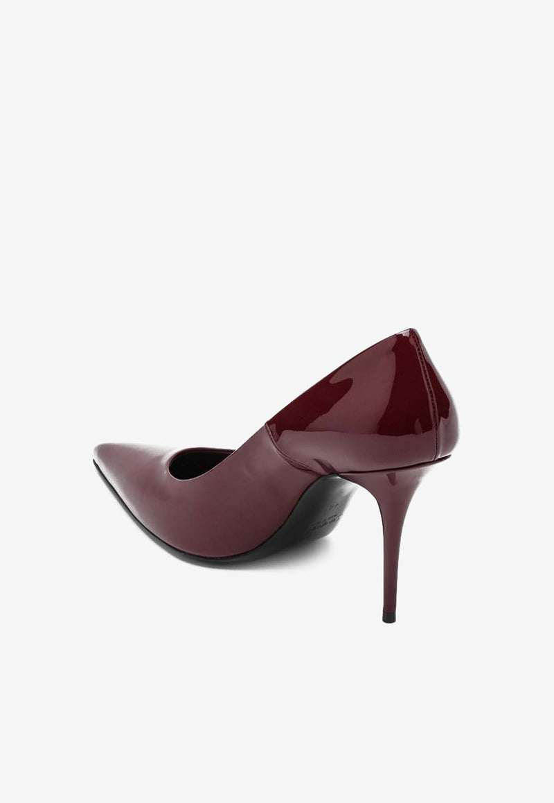 Saint Laurent Norma 90 Patent Leather Pumps Bordeaux 8136871TV00/P_YSL-6117