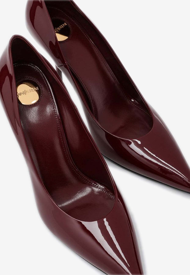 Saint Laurent Norma 90 Patent Leather Pumps Bordeaux 8136871TV00/P_YSL-6117