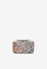 Alexander McQueen Smashed Embroidered T-bar Box Clutch Multicolor 81371517HNA 8490