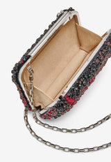 Alexander McQueen Beaded T-bar Box Clutch Bag Multicolor 8137151HBC2 8500