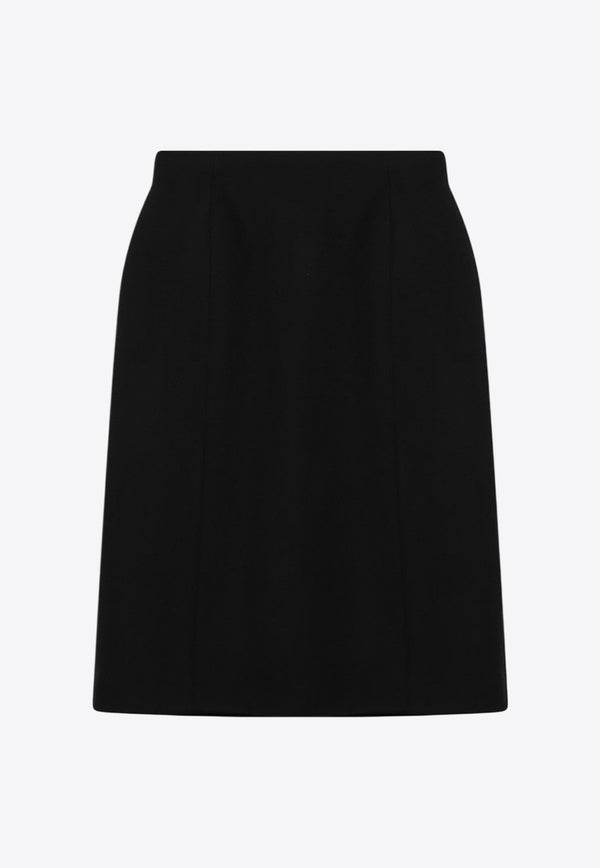 Balenciaga Hourglass Wool Gabardine Skirt  Black 814083TPT24/Q_BALEN-1000