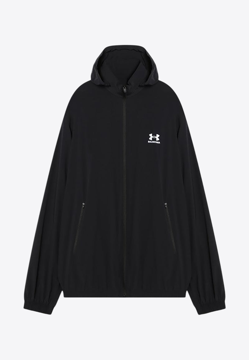 Balenciaga X Under Armour Oversized Windbreaker Jacket Black 814127TQO35/Q_BALEN-1000
