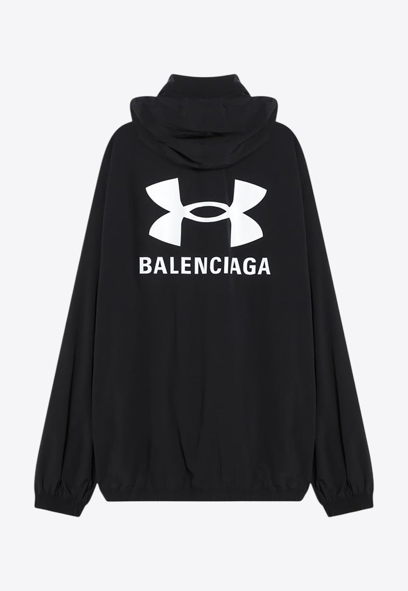 Balenciaga X Under Armour Oversized Windbreaker Jacket Black 814127TQO35/Q_BALEN-1000