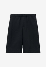 Alexander McQueen Skull Jacquard Bermuda Shorts Black 814209QRABU 1010