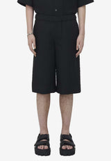 Alexander McQueen Skull Jacquard Bermuda Shorts Black 814209QRABU 1010