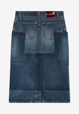 Gucci Patchwork Denim Skirt Blue 814506XDC7X/Q_GUC-4681
