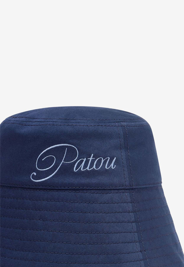 Patou Logo Embroidered Bucket Hat Navy AC1010214_699N