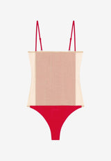 Courrèges Illusion One-Piece Swimsuit Red 125JMB041PA0043_4015