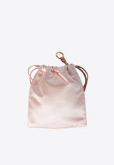 Miu Miu Logo Plaque Satin Pouch Bag Pink 5NG010049_F0615_TH