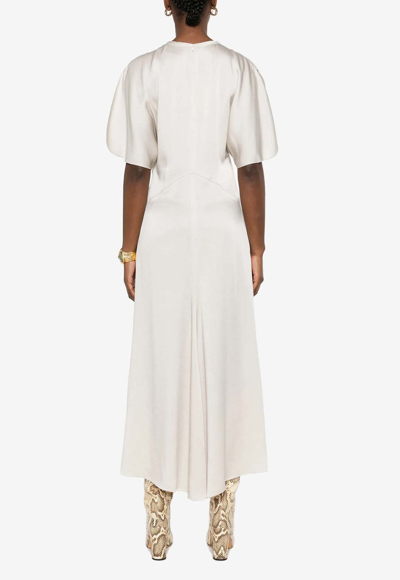 Isabel Marant Keany Satin Midi Dress White RO0681FAC1J04I_20CK