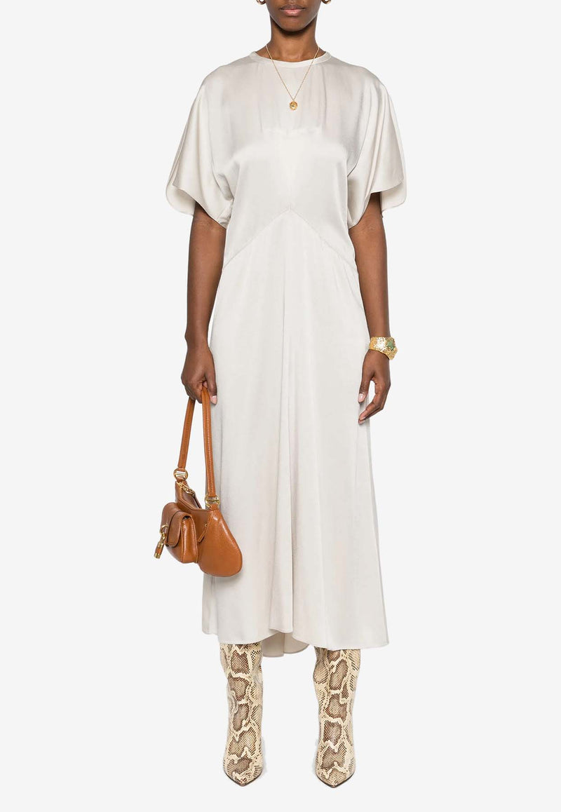 Isabel Marant Keany Satin Midi Dress White RO0681FAC1J04I_20CK