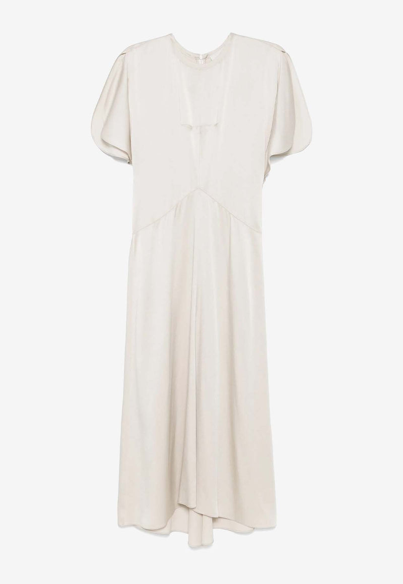 Isabel Marant Keany Satin Midi Dress White RO0681FAC1J04I_20CK