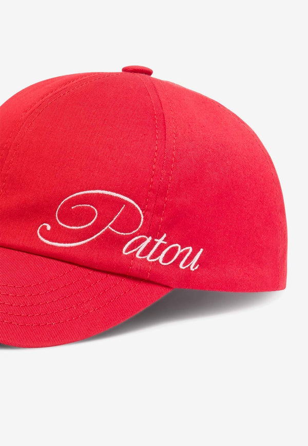 Patou Logo Embroidered Baseball Cap Red AC1000214_310R