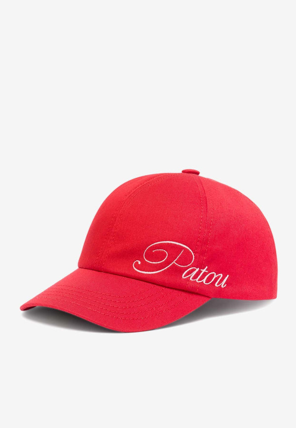 Patou Logo Embroidered Baseball Cap Red AC1000214_310R