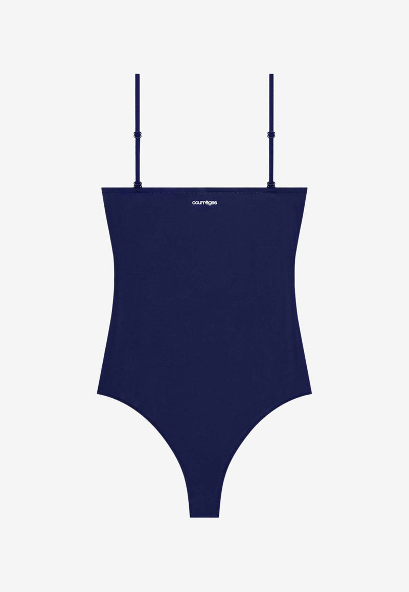 Courrèges Heritage One-Piece Swimsuit Navy 125JMB042PA0043_7075