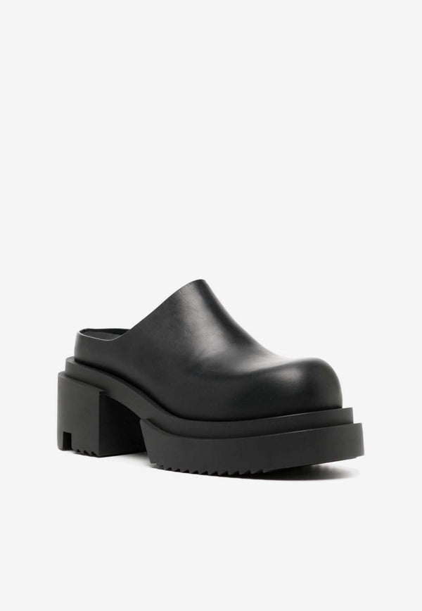 Rick Owens Lido Bogun 60 Platform Leather Mules Black RP01D2828LGE_09