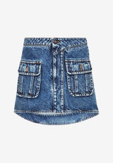 JW Anderson Curved Mid-Rise Mini Skirt Blue DK0026PG1619_172