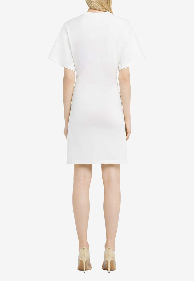 Courrèges Embroidered Logo Mini T-shirt Dress White 125JRO537JS0107_0001