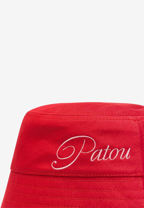 Patou Logo Embroidered Bucket Hat Red AC1010214_310R