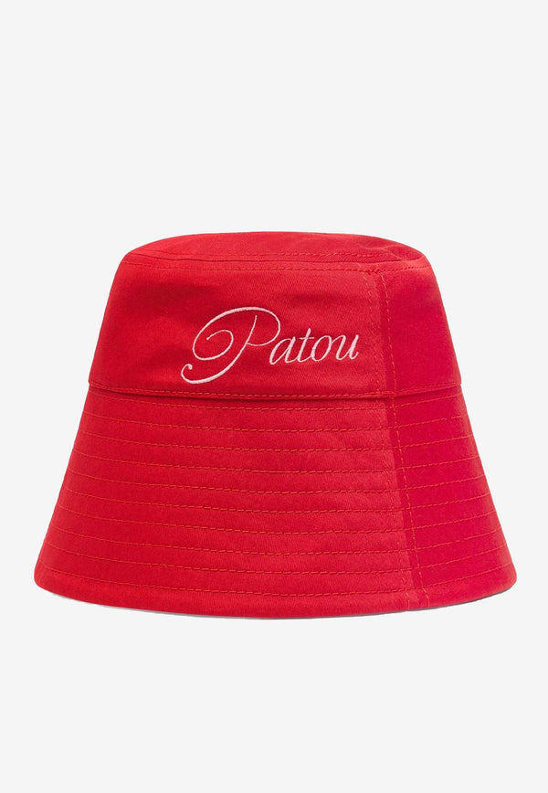 Patou Logo Embroidered Bucket Hat Red AC1010214_310R