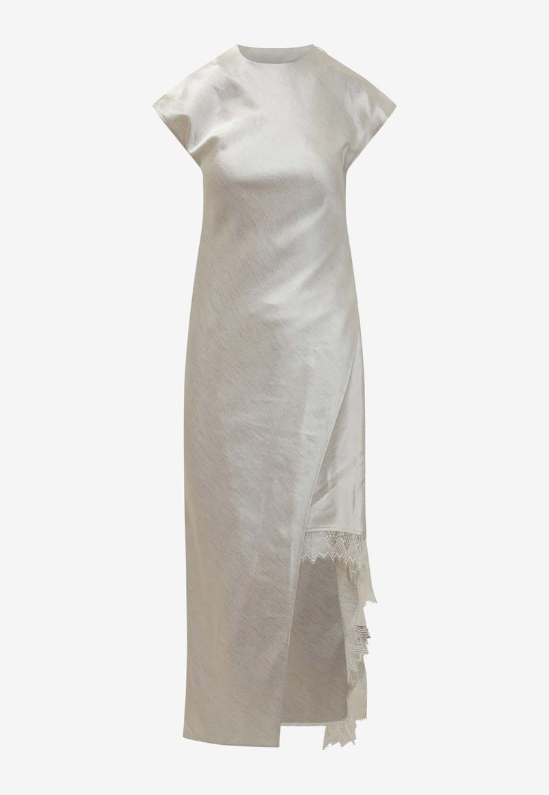 JW Anderson Lace-Trim Layered Maxi Dress White DR0470PG1693_002