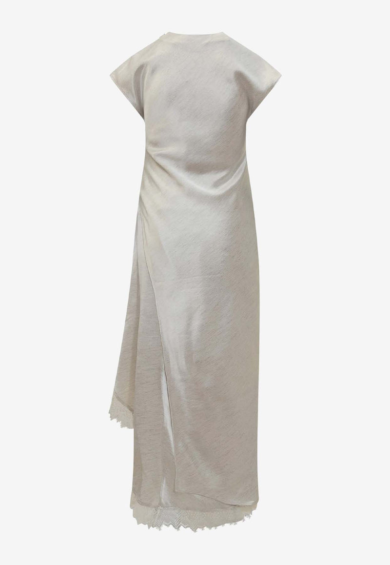 JW Anderson Lace-Trim Layered Maxi Dress White DR0470PG1693_002