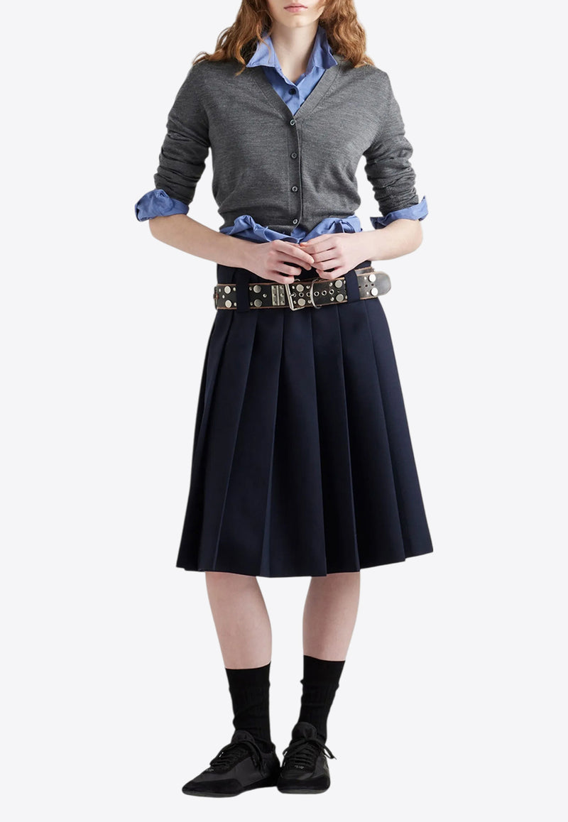 Prada Button-Up Wool Cardigan Gray P25N50SOOO16SW_F0480