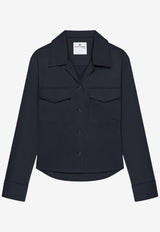 Courrèges Embroidered Logo Utility Shirt Navy 125CCH074PL0178_7075