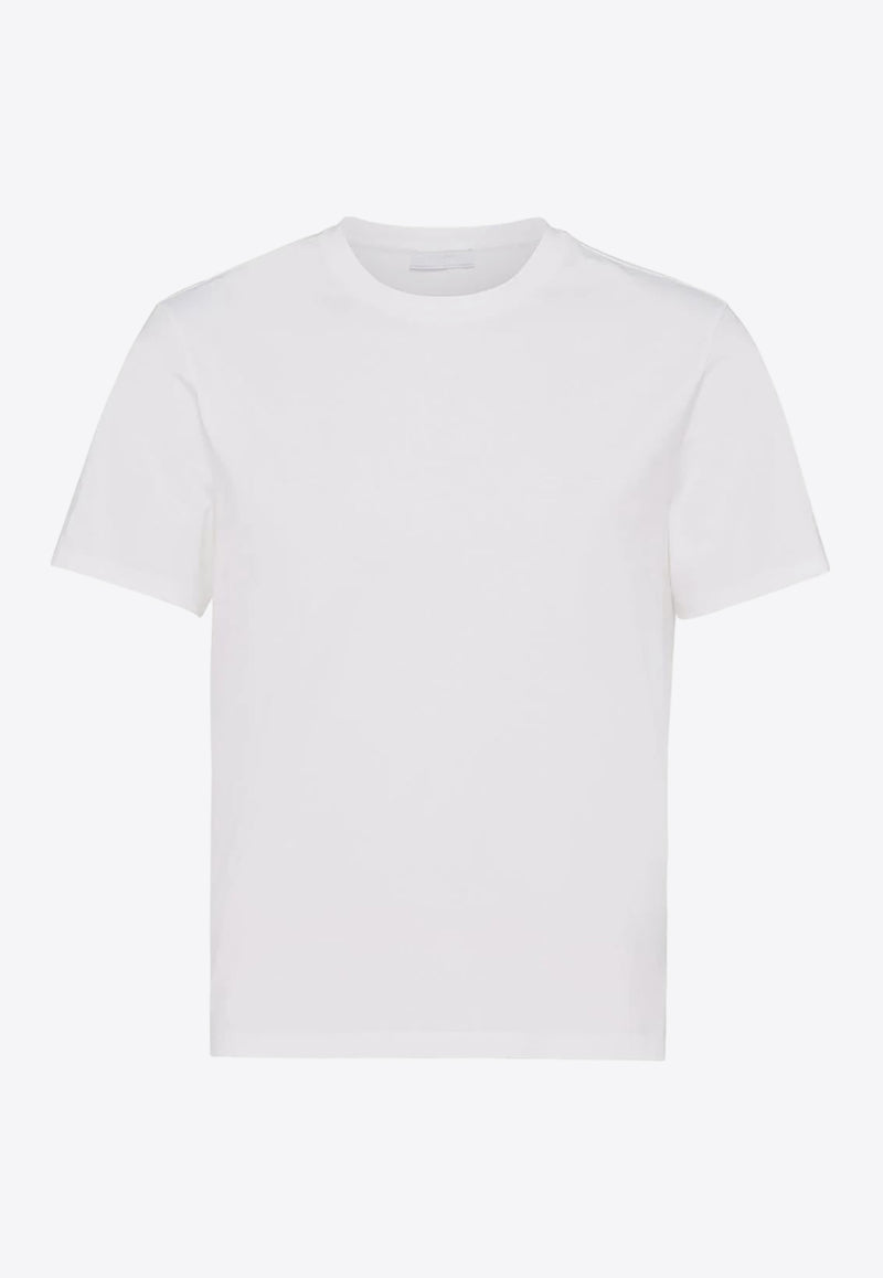 Prada Logo Embroidered T-shirt White UJN712S2111YDP_F0009