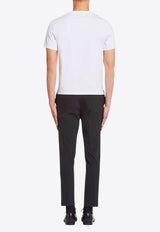 Prada Logo Embroidered T-shirt White UJN712S2111YDP_F0009