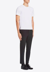 Prada Logo Embroidered T-shirt White UJN712S2111YDP_F0009