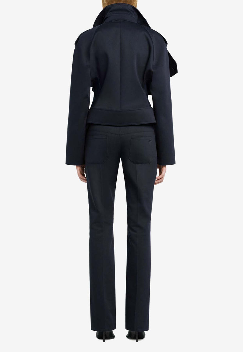 Courrèges Bootcut Belted Pants Navy 125CPA316PL0178_7075