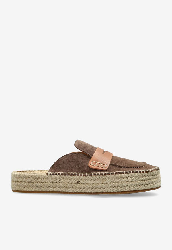 JW Anderson Suede Espadrille Mules Brown LF0055LA0240_190