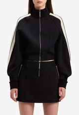 Palm Angels Zip-Up Sculptural Track Jacket Black PWEA127S25FAB001_1003
