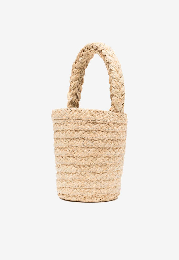 Patou Iconic Raffia Bucket Bag Beige AC0610140_102V