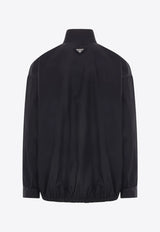 Prada Triangle Logo Oversized Zip-Up Jacket Black 292250SOOO1WQ8_F0002