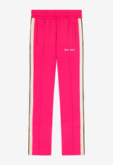 Palm Angels Logo Embroidered Track Pants Pink PWCJ001S25FAB001_3203