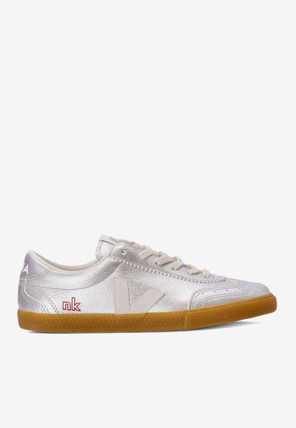 Veja X NK Store Volley Metallic Low-Top Sneakers Silver VK0503856_NK/SILVER