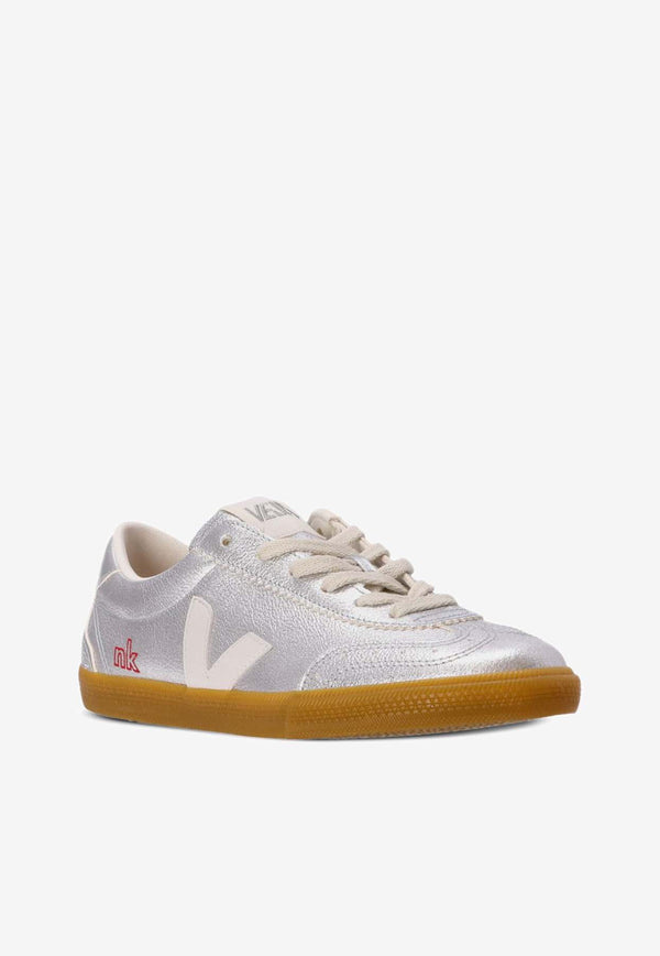 Veja X NK Store Volley Metallic Low-Top Sneakers Silver VK0503856_NK/SILVER