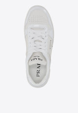 Prada Downtown Leather Low-Top Sneakers White 1E792MFDD303LQB_F0009