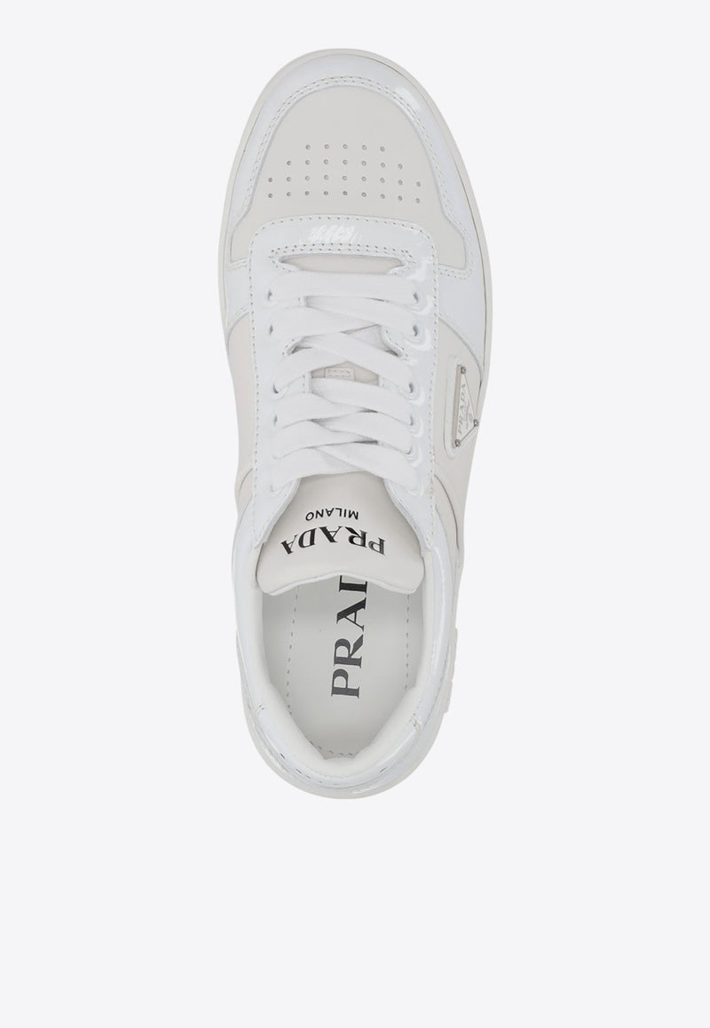Prada Downtown Leather Low-Top Sneakers White 1E792MFDD303LQB_F0009