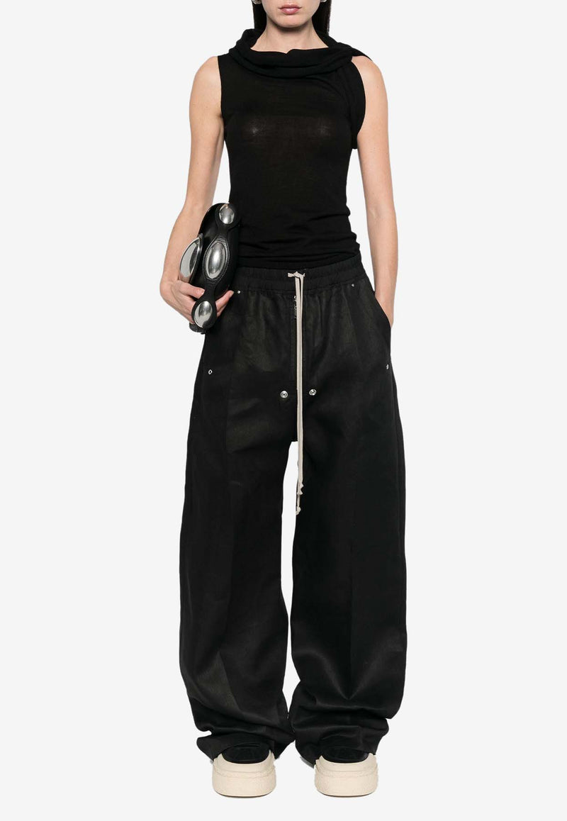 Rick Owens Asymmetrical Neck Sleeveless Top Black RP01E7666M_09